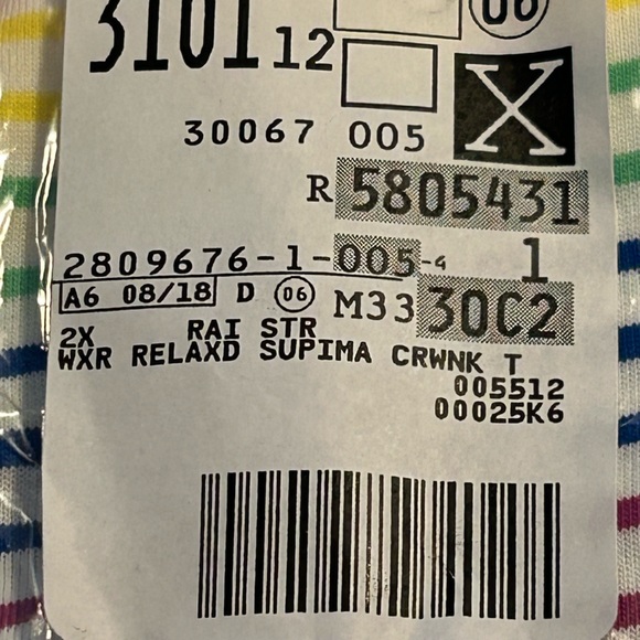 Lands End TWO NEW multi striped tops 2 x - Picture 2 of 8